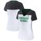 Women's Fanatics Branded White/Heathered Charcoal Oregon Ducks V-Neck T-Shirt