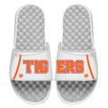 Men's ISlide White Clemson Tigers Basketball Jersey Pack Slide Sandals