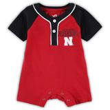 Newborn & Infant Scarlet Nebraska Huskers Raglan Romper