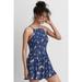 American Eagle Outfitters Pants & Jumpsuits | American Eagle Blue & Purple Floral Smocked Romper | Color: Blue/Purple | Size: L