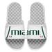 Men's ISlide White Miami Hurricanes Basketball Jersey Pack Slide Sandals