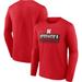 Men's Scarlet Nebraska Huskers Split Tonal Long Sleeve T-Shirt