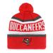 Men's Red Tampa Bay Buccaneers Whitaker Cuffed Knit Hat with Pom