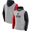Men's Fanatics Branded Heathered Gray Portland Trail Blazers Carried Away Pullover Hoodie
