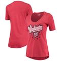 Women's 5th & Ocean by New Era Red Washington Nationals Vintage Scoop Neck T-Shirt