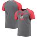 Men's Russell Heathered Gray Georgia Bulldogs Athletic Fit Raglan T-Shirt