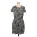 Old Navy Casual Dress - Mini: Gray Animal Print Dresses - Women's Size Medium - Print Wash