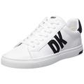 DKNY Damen Abeni Lace-up Leather Sneakers Sneaker, Brght Wt/Bk, 38.5 EU