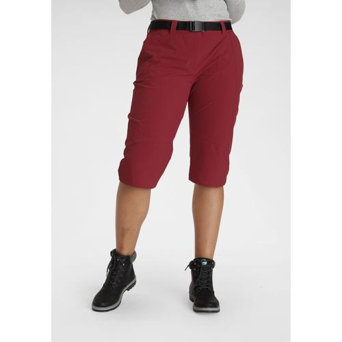 Caprihose MAIER SPORTS Gr. 46, N-Gr, rot (rost, rot) Damen Hosen Caprihosen