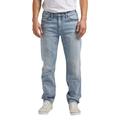 Silver Jeans Men's Eddie Relaxed Fit Tapered Leg Jean (Size 42-30) Light Indigo, Cotton,Elastine,Polyester