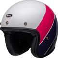 Bell Custom 500 Riff Casco Jet, bianco-rosa, dimensione L