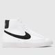 Nike blazer mid 77 next nature trainers in white & black
