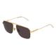 Bottega Veneta BV1149S Unisex-Sonnenbrille Vollrand Eckig Metall-Gestell, gold