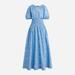 Provence Smocked-waist Midi Dress In Marigold Blooms Cotton Poplin