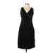Express Casual Dress - Sheath V Neck Sleeveless: Black Print Dresses - Women's Size 13