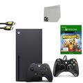 Pre-Owned Xbox Series X Video Game Console Black with Borderlands 3 BOLT AXTION Bundle with 2 Controller (Refurbished: Like New)