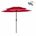 9Ft 3-Tiers Outdoor Patio Umbrella with Crank and tilt and Wind Vents