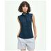 Brooks Brothers Women's Supima Cotton Stretch Ruffle Pique Polo Shirt | Navy | Size Medium