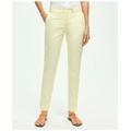 Brooks Brothers Women's Stretch Cotton Pinpoint Oxford Cropped Pants | Yellow | Size 8