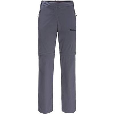 JACK WOLFSKIN Damen Hose GLASTAL ZIP OFF PANTS W, Größe 38/S in Grau