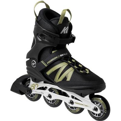 K2 Herren Inlineskates FREEDOM III 80 ALU, Größe 49 in Schwarz/Grün