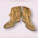 Kate Spade Shoes | Kate Spade Saundra Suede Wedge Boots Size 9m Honey-Tan Lace Up Ankle Booties | Color: Tan | Size: 9