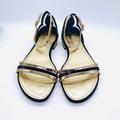 Louis Vuitton Shoes | Authentic Louis Vuitton Save The Last Dance Flat Sandals 7 Euc / Like New | Color: Black/Gold | Size: 7