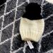 Anthropologie Accessories | Anthropology, Winter, Warm Hat W, Ball Women.One Size. Cream And Black. New!! | Color: Black/Cream | Size: Os