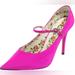 Gucci Shoes | Gucci Heels Pink Virginia Mary Jane Pumps 7.5 | Color: Pink | Size: Various