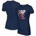 Women's Tiny Turnip Navy Cleveland Guardians Baseball Love T-Shirt