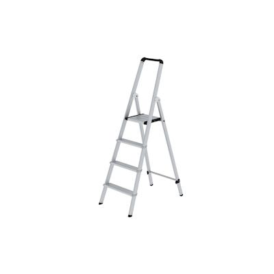 PROREGAL ML Stufen-Stehleiter einseitig begehbar Aluminium eloxiert 4 Stufen Image