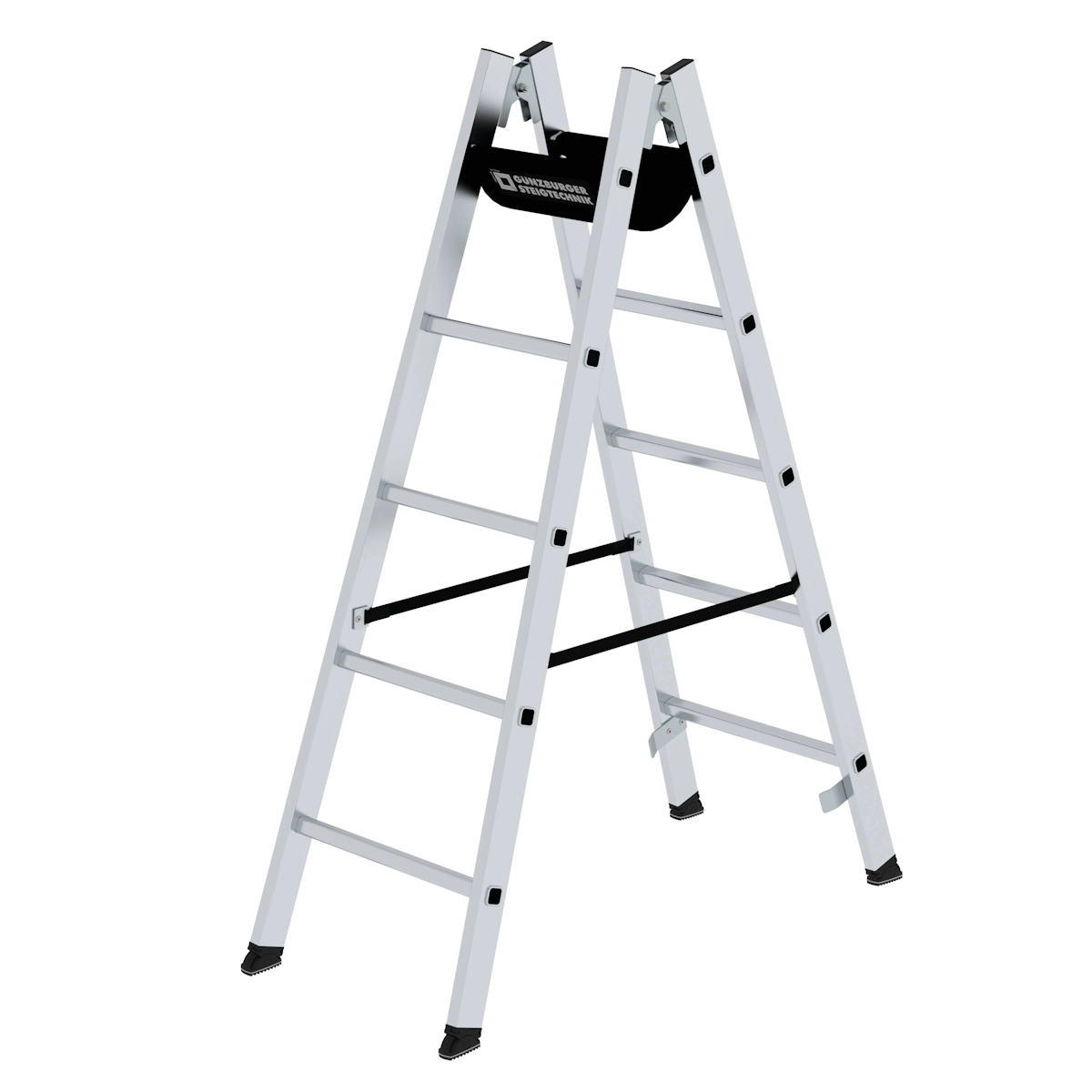 PROREGAL Sprossen-Stehleiter 2x5 Sprossen