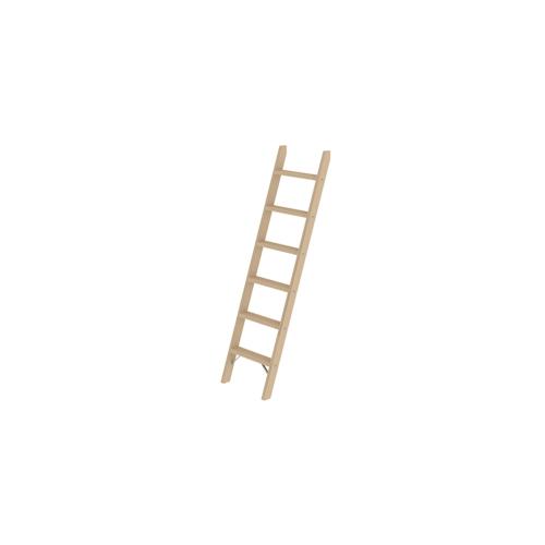 PROREGAL Stufen-Anlegeleiter Holz ohne Traverse 6 Stufen