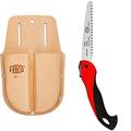 FELCO Doppel-Etui Nr. 921 (Maße 25x16 cm) FELCO 921 & 600 Säge (Sägeblatt 16 cm, Klappsäge Schnitt-ø 50 mm, Länge 350 mm, ziehender Schnitt, Astsäge klappbar), 26 x 16 x 12 cm