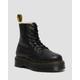 Dr. Martens Women's Jadon Faux Fur Lined Leather Platform Boots in Black, Soft Leather, Size: 7