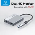 Hagibis – adaptateur d'affichage 4K USB-C/USB 3.0 vers double HDMI Compatible avec la puce Apple M1