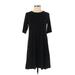 Old Navy Casual Dress - A-Line Crew Neck Short sleeves: Black Print Dresses - Women's Size Small