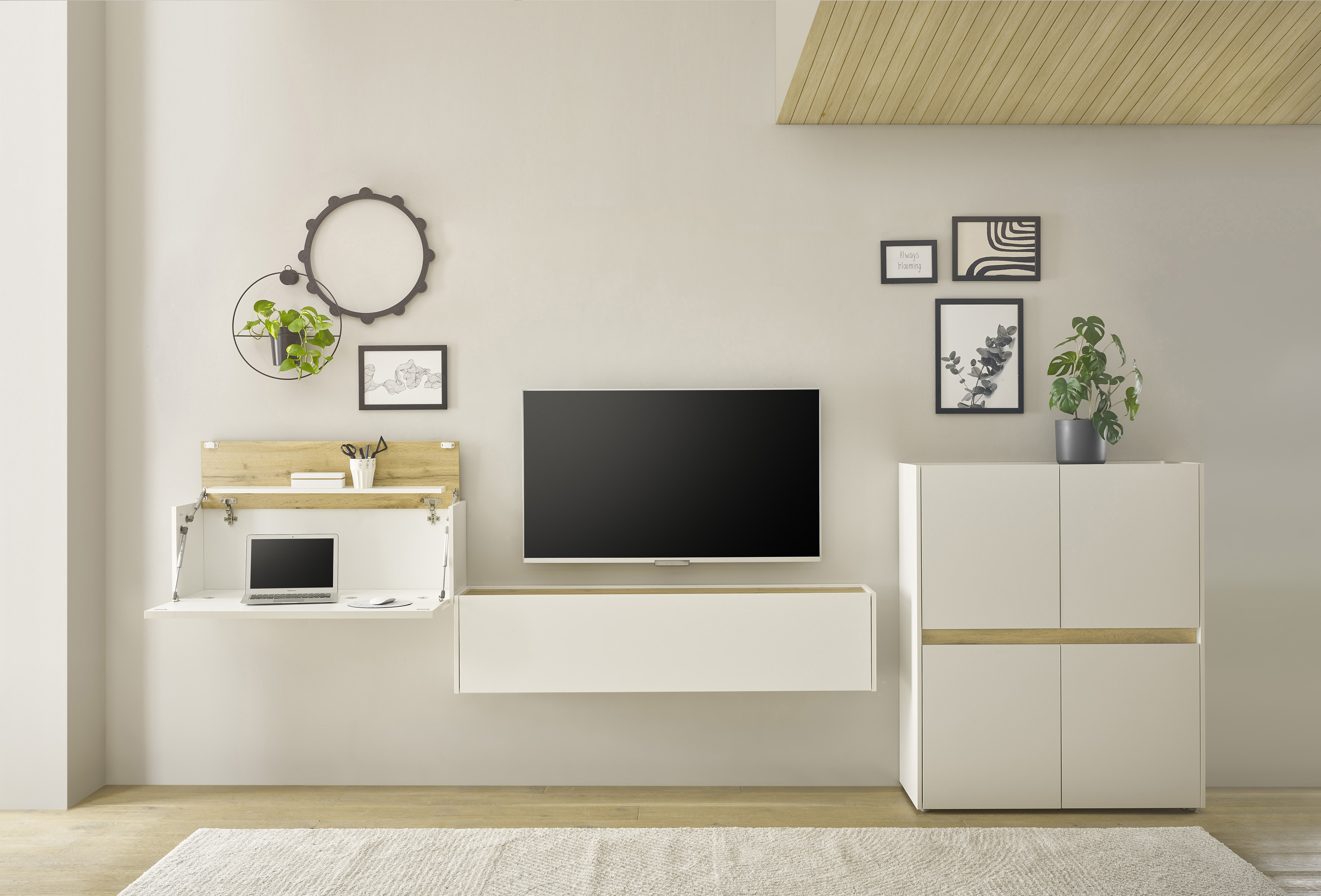 Büromöbel-Set INOSIGN "CiTY/GiRON", weiß, B:360cm H:122cm T:40cm, Arbeitsmöbel-Sets, Home Office Image