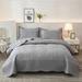 3-Piece 100% Cotton Bedspread Coverlet Set Twin Noble Grey