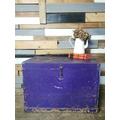 Vintage Purple Painted Trunk Bedroom Storage Living Room Coffee Table Free Delivery