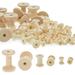 140 Pieces Unfinished Wooden Spools for Crafts, Sewing, Thread, Twine, Ribbon (3 Assorted Sizes)