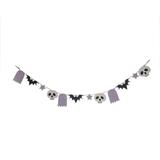 43.25" Purple Ghosts and Skulls Halloween Garland