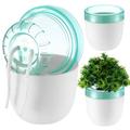 Self-Watering Flower Pots 3PCS Self-Absorbent Flower Pots Plastic Automatic Watering Flower Planters Easy Plant Pots for Balcony Home Office Cafe Indoor Outdoor