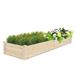 92 x 24 Wooden Raised Garden Bed Divisible Elevated Planting Planter Box for Flowers/Vegetables/Herbs in Backyard/Patio Outdoor Natural Wood