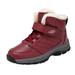 Dyfzdhu Couple Models Women s Middle Aged And Elderly High Top Warm Plus Velvet Thickening Non Slip Wear Comfortable Snow Boots Cotton Shoes