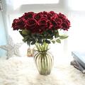 RnemiTe-amo Dealsï¼�Artificial Flower Artificial Fake Roses Flannel Flower Bridal Bouquet Wedding Party Home Decor RD