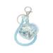 OUNONA Sequins Keychain Fashion Shiny Pendants Key Holder Party Gifts Car Bag Hanging Ornament for Birthday Valentine s Day (Light Blue)