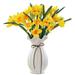 6/12PCS Artificial Daffodil Flowers Real Touch Faux Narcissus Spring Flower Fake Silk Flower Arrangement for Home Wedding Indoor Outdoor Decor