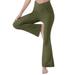 Womens Stretch Flare Yoga Leggings Crossover High Waisted Fitness Running Gym Sports Full Length Active Pants Workout