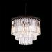 PWG Lighting - Lighting By Pecaso 16 in. Metro - Pendant with Heirloom Handcut Clear Crystal - Mocha Brown